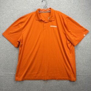 Whataburger Polo Shirt Mens XXXL Orange Striped Employee Uniform Golf Active